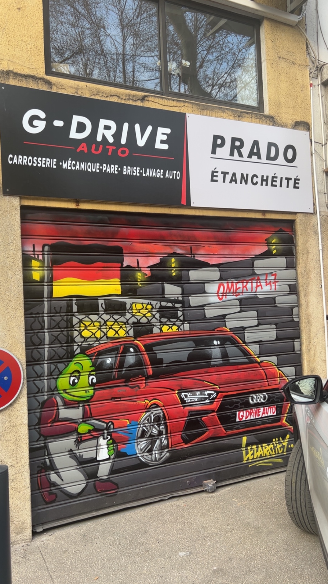 Façade du garage G-Drive Auto, 147 boulevard de Saint-Marcel